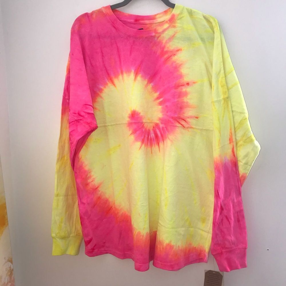Exist Bright yellow/pink tie-dye oversize Tshirt - Picture 2 of 12